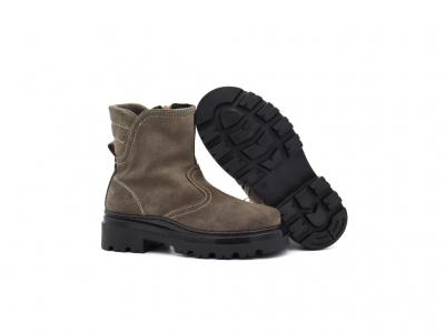 Botine copii fete Lui Shoes, cod 6B11, seria STELA, bej, piele naturala