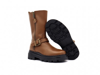 Cizme copii Lui Shoes, cod 3C392, seria ROAD, maro deschis, piele naturala