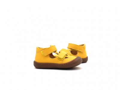 Sandale copii Lui Kids, cod 3S389, seria NATUR FLEX, galben, piele naturala