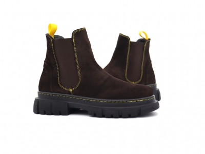 Botine femei Lui Shoes, cod 2B115, seria PEZZO E, maro inchis, piele naturala