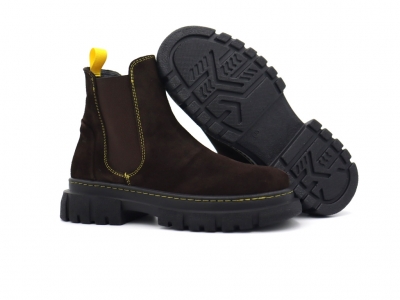 Botine femei Lui Shoes, cod 2B115, seria PEZZO E, maro inchis, piele naturala