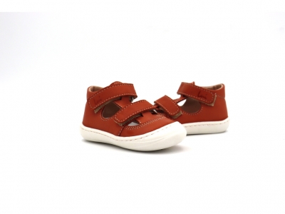 Sandale copii Lui Kids, cod 3S390, seria NATUR FLEX, caramiziu, piele naturala