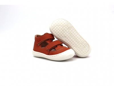 Sandale copii Lui Kids, cod 3S390, seria NATUR FLEX, caramiziu, piele naturala