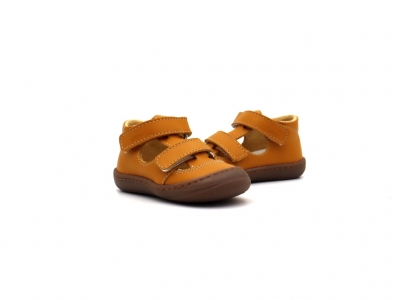 Sandale copii Lui Kids, cod 3S392, seria NATUR FLEX, galben mustar, piele naturala