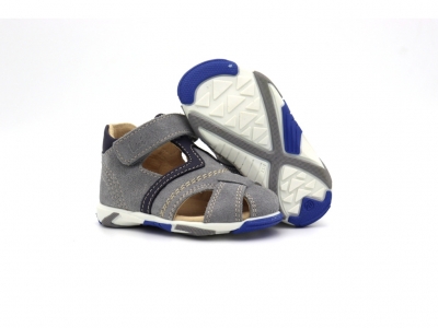 Sandale copii Lui Kids, cod 3S401, seria SIMBA, gri, piele naturala