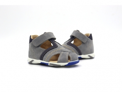 Sandale copii Lui Kids, cod 3S401, seria SIMBA, gri, piele naturala