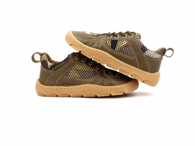 Pantofi sport copii Lui Kids, cod 3A1098, seria NETT, khaki, piele naturala