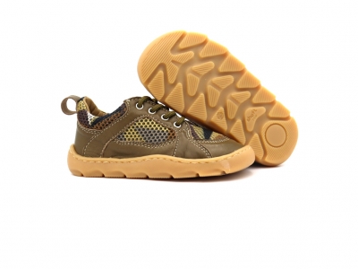 Pantofi sport copii Lui Kids, cod 3A1098, seria NETT, khaki, piele naturala