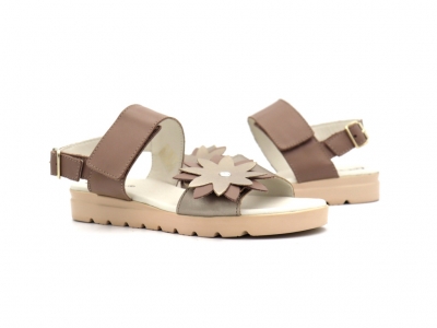 Sandale femei Lui Shoes, cod 2S684, seria MIA, bronz, piele naturala