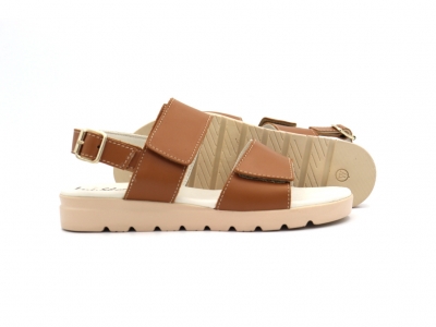 Sandale femei Lui Shoes, cod 2S686, seria MIA, maro deschis, piele naturala