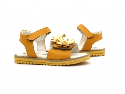 Sandale copii Lui Kids, cod 3S410, seria ONDAY, galben mustar, piele naturala