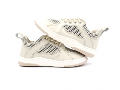 Pantofi sport copii Lui Kids, cod 3A1142, seria NETT, crem, piele naturala