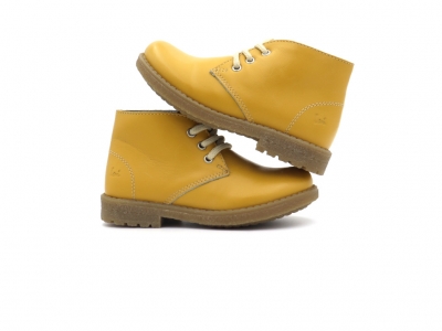 Ghete copii Lui Kids, cod 3G2503, seria CREP, galben mustar, piele naturala