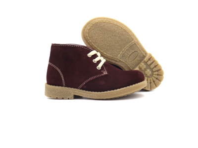 Ghete copii Lui Kids, cod 3G2507, seria CREP, maro inchis, piele naturala