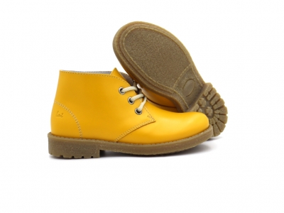 Ghete copii Lui Kids, cod 3G2514, seria CREP, galben, piele naturala