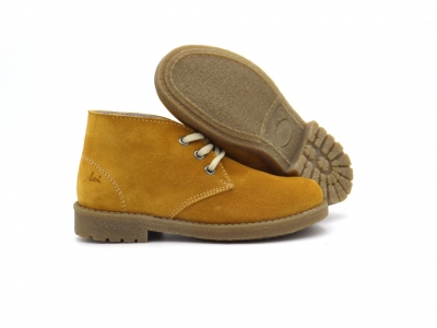 Ghete copii Lui Kids, cod 3G2518, seria CREP, galben mustar, piele naturala