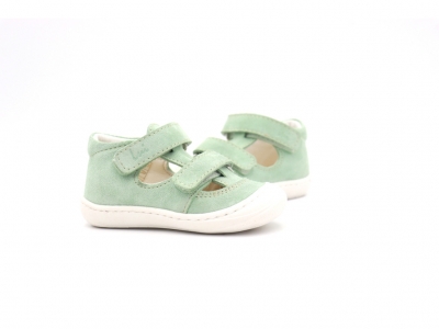 Sandale copii Lui Kids, cod 3S427, seria NATUR FLEX, verde pal, piele naturala