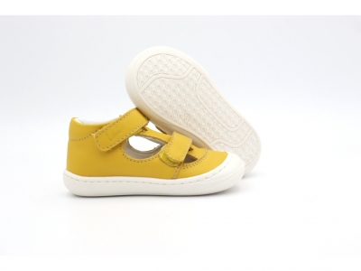 Sandale copii Lui Kids, cod 3S431, seria NATUR FLEX, galben, piele naturala