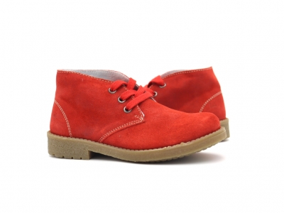 Ghete copii Lui Kids, cod 3G2528, seria CREP, rosu, piele naturala