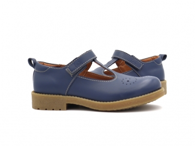 Pantofi copii Lui Kids, cod 3P87, seria SARA, albastru, piele naturala