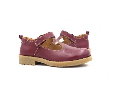 Pantofi copii Lui Kids, cod 3P88, seria SARA, bordo, piele naturala