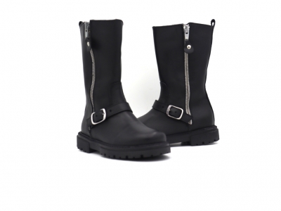 Cizme copii Lui Kids, cod 3C401, seria ROAD, negru, piele naturala