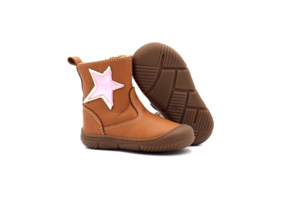 Cizme copii Lui Kids, cod 3C402, seria VICHY, maro deschis, piele naturala