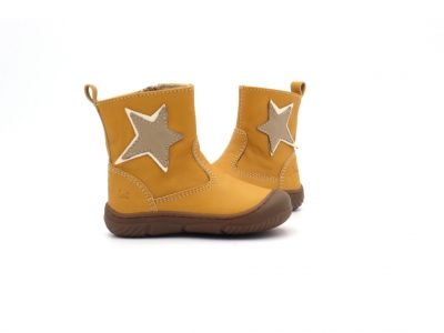 Cizme copii Lui Kids, cod 3C403, seria VICHY, galben mustar, piele naturala