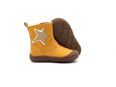 Cizme copii Lui Kids, cod 3C403, seria VICHY, galben mustar, piele naturala