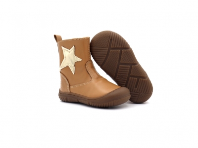 Cizme copii Lui Kids, cod 3C405, seria VICHY, maro deschis, piele naturala