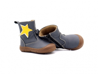 Cizme copii Lui Kids, cod 3C406, seria VICHY, gri, piele naturala