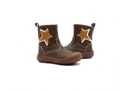 Cizme copii Lui Kids, cod 3C408, seria VICHY, khaki, piele naturala