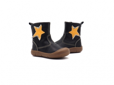 Cizme copii Lui Kids, cod 3C409, seria VICHY, negru, piele naturala