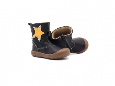 Cizme copii Lui Kids, cod 3C409, seria VICHY, negru, piele naturala