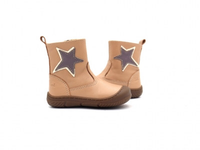 Cizme copii Lui Kids, cod 3C411, seria VICHY, bej, piele naturala