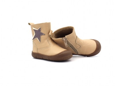 Cizme copii Lui Kids, cod 3C411, seria VICHY, bej, piele naturala