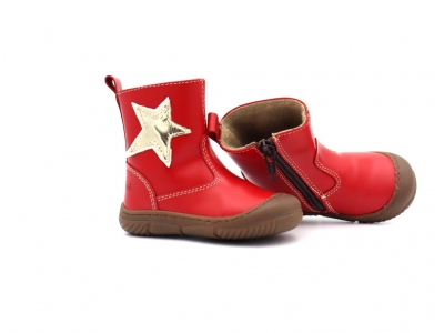 Cizme copii Lui Kids, cod 3C412, seria VICHY, rosu, piele naturala