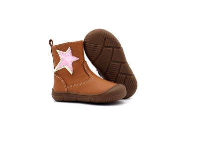 Cizme copii Lui Kids, cod 3C414, seria VICHY, maro deschis, piele naturala