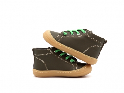 Pantofi sport copii Lui Kids, cod 3A1191, seria PRIMO, khaki, piele naturala