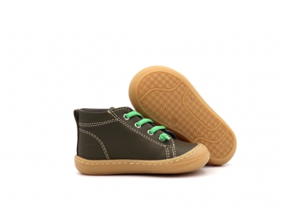 Pantofi sport copii Lui Kids, cod 3A1191, seria PRIMO, khaki, piele naturala