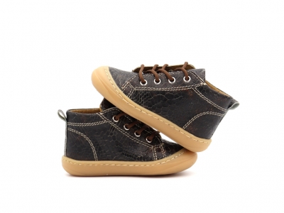 Pantofi sport copii Lui Kids, cod 3A1192, seria PRIMO, maro inchis, piele naturala