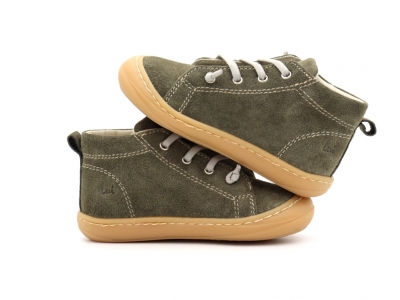 Pantofi sport copii Lui Kids, cod 3A1212, seria PRIMO, khaki, piele naturala