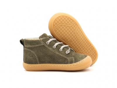 Pantofi sport copii Lui Kids, cod 3A1212, seria PRIMO, khaki, piele naturala