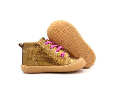 Pantofi sport copii Lui Kids, cod 3A1225, seria PRIMO, auriu, piele naturala