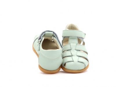 Sandale copii Lui Kids, cod 3S433, seria SPIDER, verde pal, piele naturala