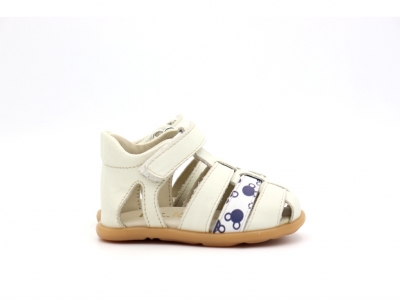 Sandale copii Lui Kids, cod 3S434, seria SPIDER, alb, piele naturala