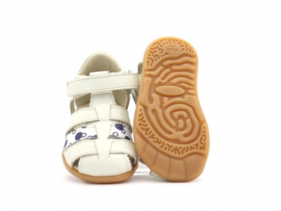 Sandale copii Lui Kids, cod 3S434, seria SPIDER, alb, piele naturala