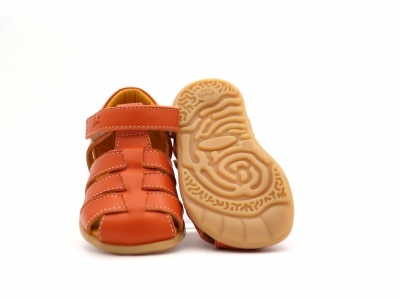 Sandale copii Lui Kids, cod 3S439, seria SPIDER, portocaliu, piele naturala