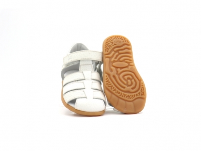 Sandale copii Lui Kids, cod 3S447, seria SPIDER, alb, piele naturala