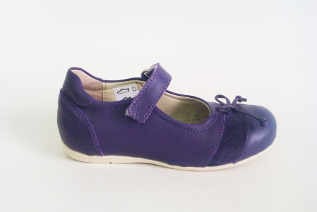 Pantofi copii fete LM, cod 6P60, seria PASQUALINA, mov, piele naturala